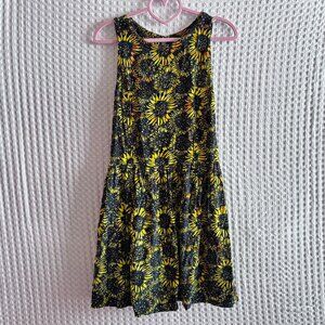 Sugarhill Boutique sunflower print sleeveless dress size Medium